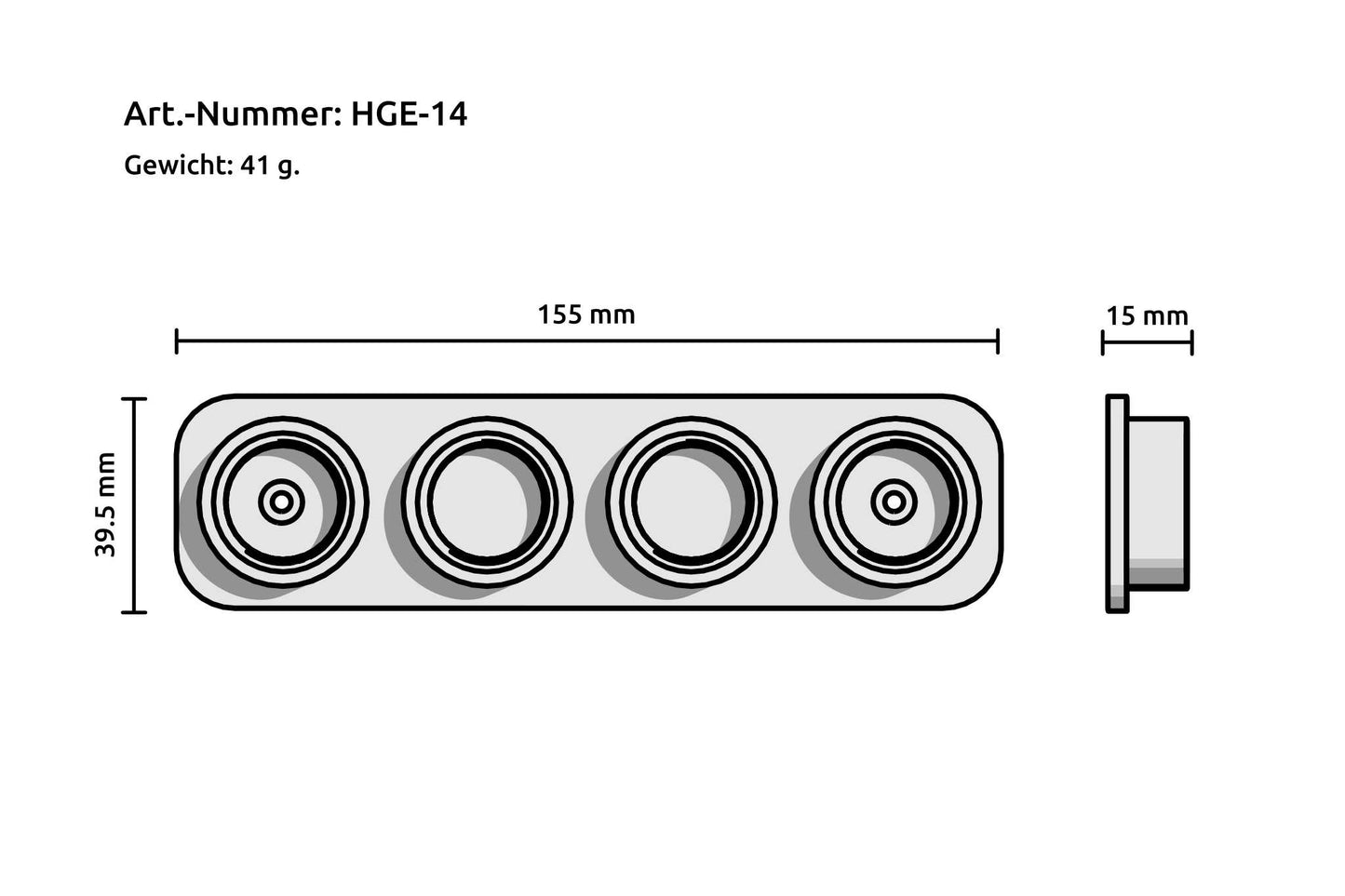 Halterung für Gas-Euroadapter (zum Anschluss ausländischer Flaschen an dt. Gassystem)