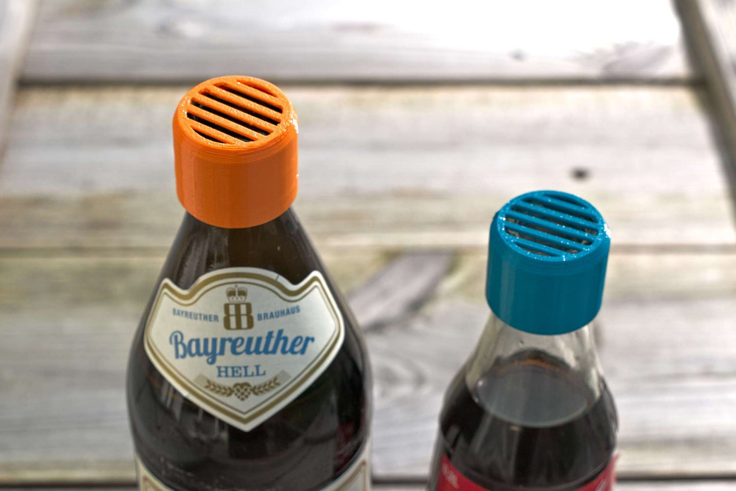 SPARSET Gitterdeckel: Wespenschutz für 2 Getränkedosen und 2 Glasflaschen (orange & petrol)