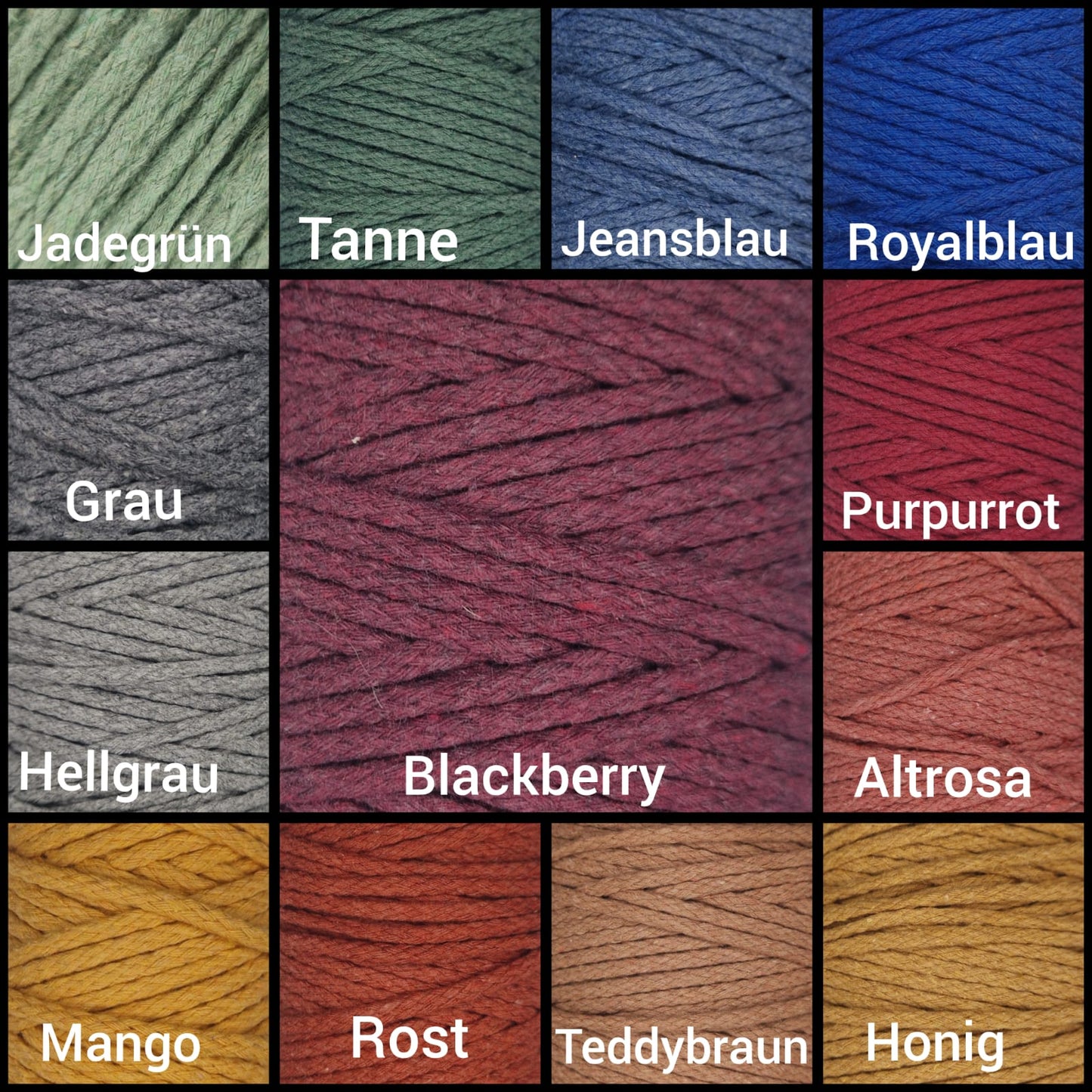 Mini-Makramee-Wimpel für Wimpelkette - personalisierbar (von Knotenliebe by Sina Milde)