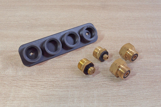 SPARSET: Gasflaschen-Anschluss-Set (Euroadapter-Set) + Halterung