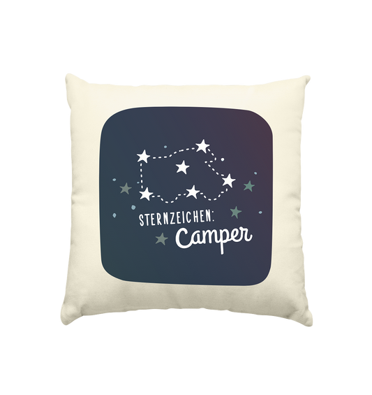 Deko-Kissen "Sternzeichen Camper" - Wohnmobil - Kissen natur 40x40cm