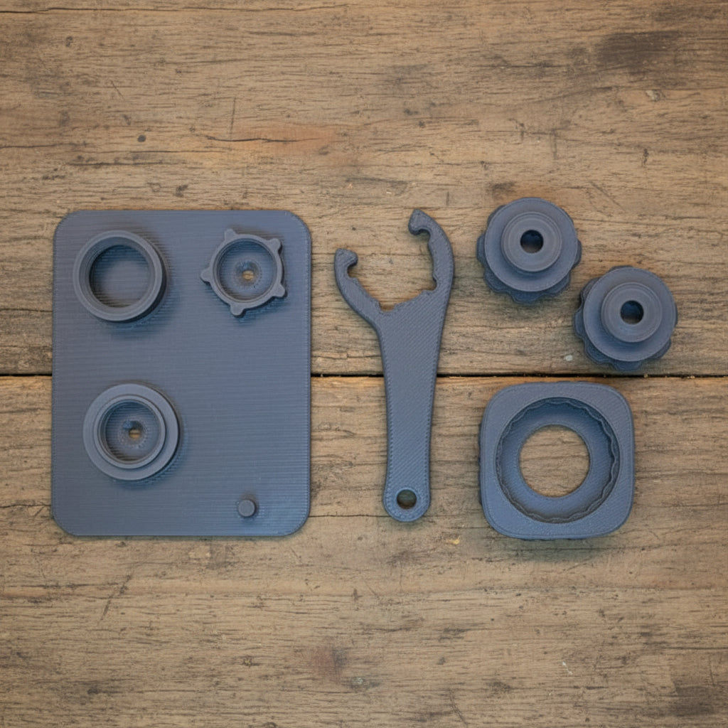 Gasflaschen-Werkzeugset inkl. Halterung (groß)