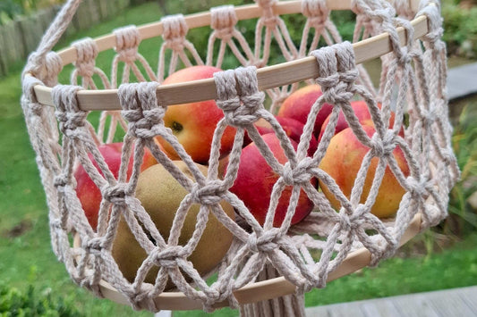 Makramee-Obstkorb zum Aufhängen (von Knotenliebe by Sina Milde)